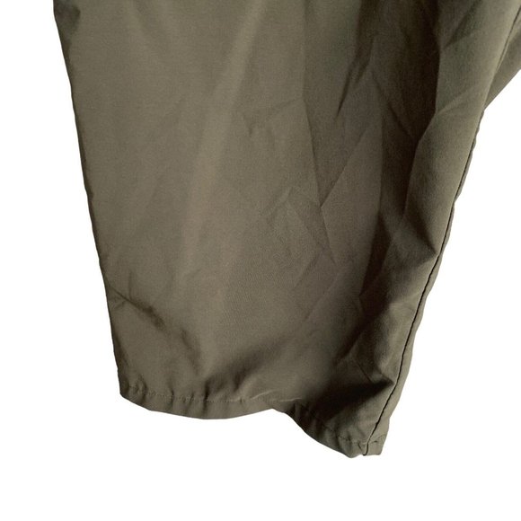 The North Face Womens Cargo Capri Pants Size L 34-36 Green Elastic Waist Stretch - Picture 8 of 13